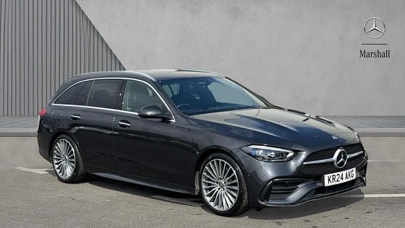 Grey Used 2024 Mercedes C300 AMG Line Premium Estate | £33,801 (Fair price) - Image 1/4