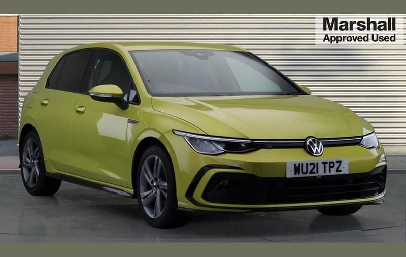 Used VW Golf VIII R-line 128 HP (94 kW) 2021 Yellow Hatchback