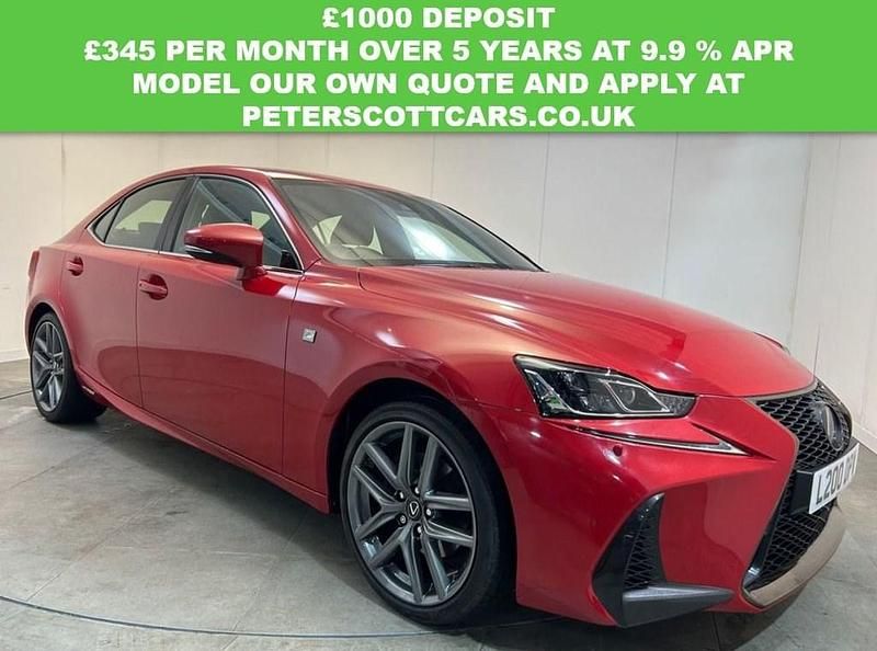 Used Lexus IS300h Sport Line 223 HP (164 kW) 2018 Red Sedan