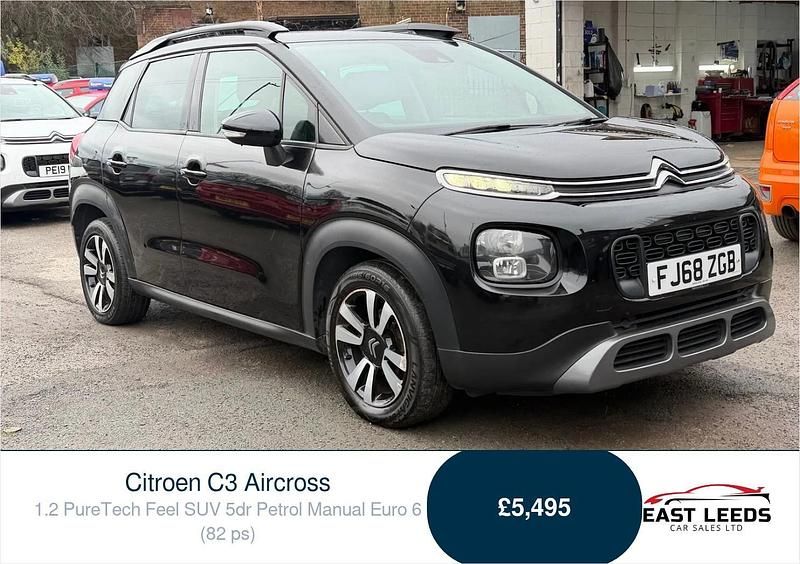 Black Used 2018 Citroën C3 Aircross Feel SUV | £5,495 (Fair price) - Image 1/4
