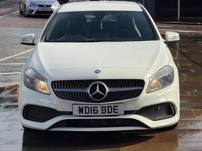 Used Mercedes A200 AMG line 136 HP (100 kW) 2016 White Hatchback