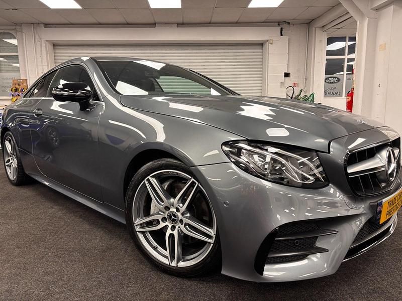 Used Mercedes E220 AMG line 194 HP (142 kW) 2018 Grey Coupe