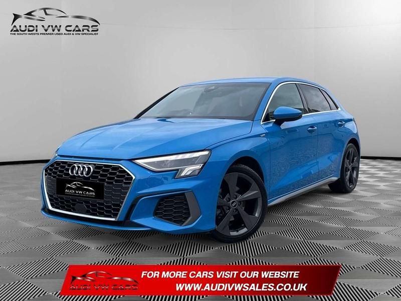 Blue Used 2022 Audi A3 Sportback S-Line Hatchback | £18,750 (Fair price) - Image 1/4