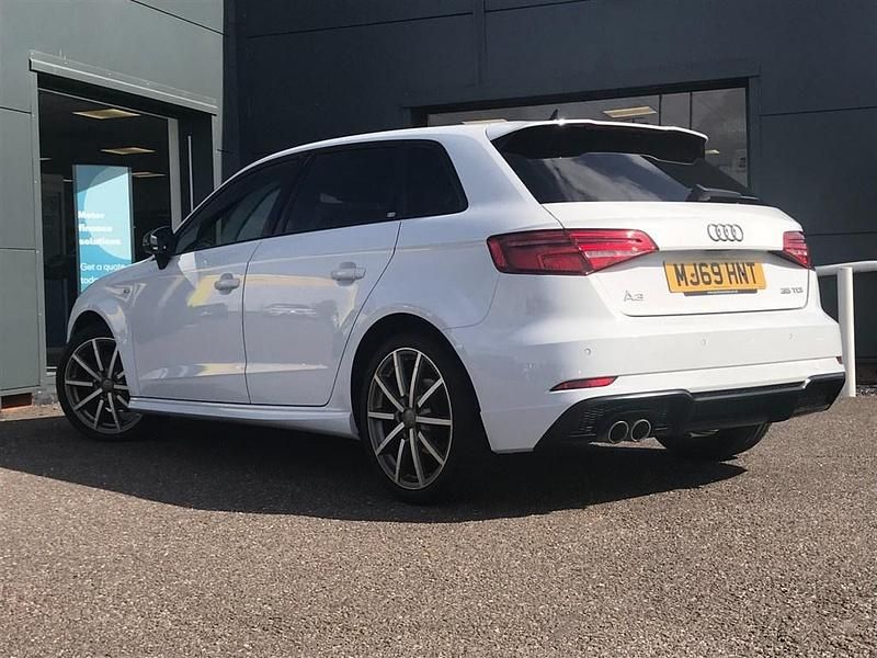 Used Audi A3 Sportback Black Edition 150 HP (110 kW) 2019 White Hatchback