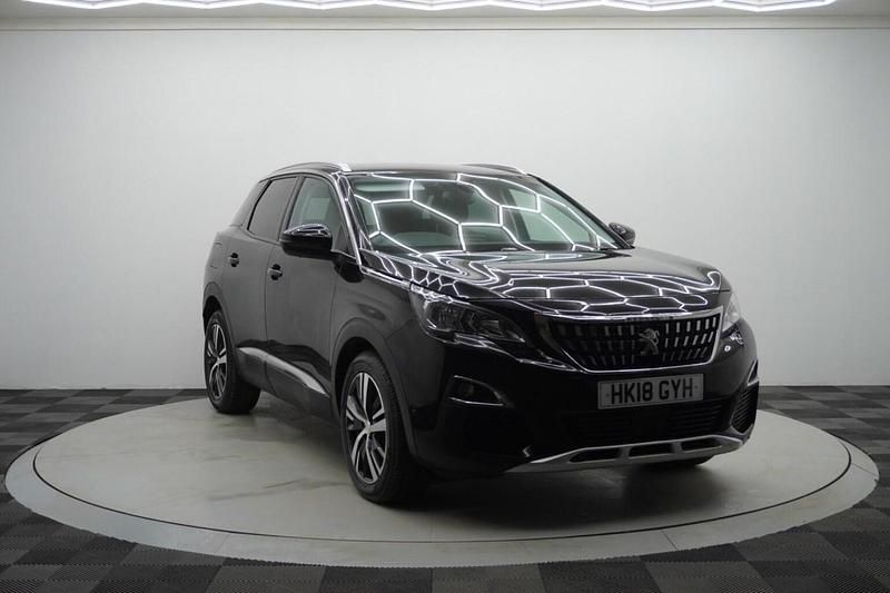 Black Used 2018 Peugeot 3008 Allure SUV | £8,495 (Fair price) - Image 1/4