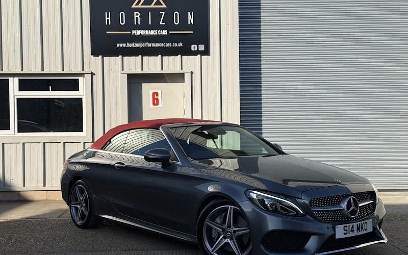 Usado Mercedes C250 AMG line 204 HP (150 kW) 2017 Cinzento Cabrios