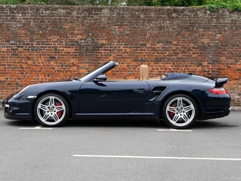 Used Porsche 997 Turbo 480 HP (353 kW) 2007 Blue Cabriolet