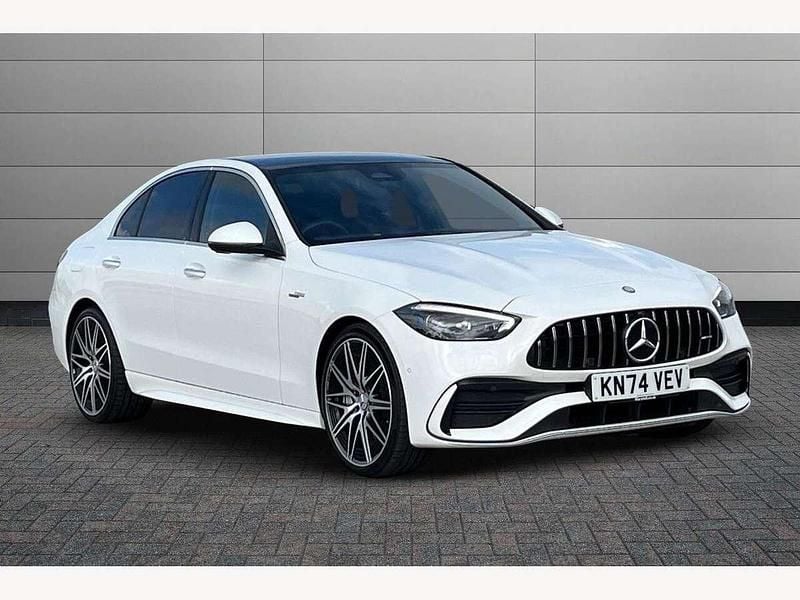 White Used 2024 Mercedes C43 AMG Premium Plus Sedan | £50,691 (Fair price) - Image 1/2