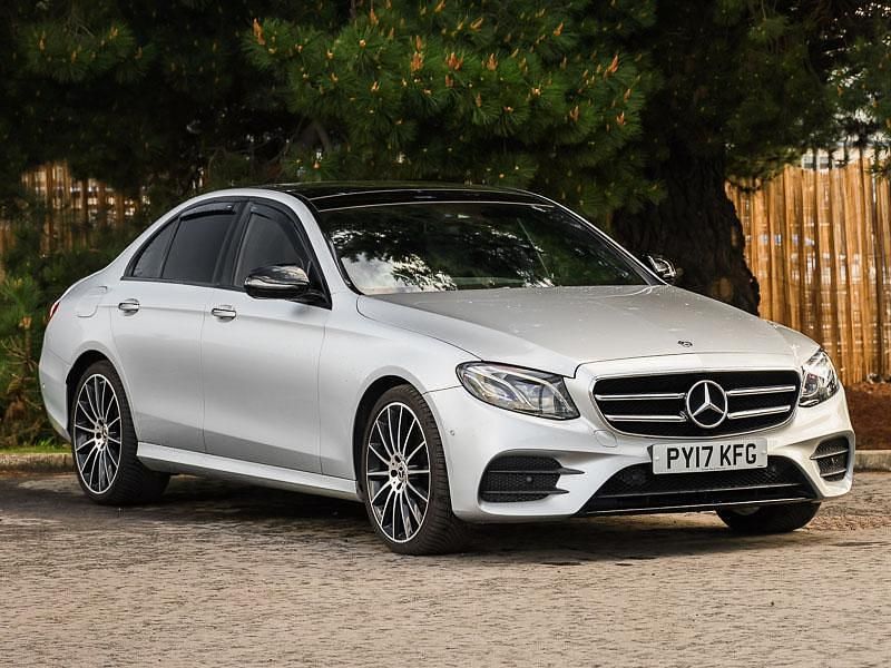 Used Mercedes E220 AMG Line Premium Plus 194 HP (142 kW) 2017 Silver Coupe