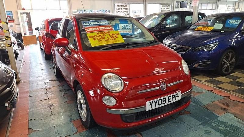 Used Fiat 500 Lounge 69 HP (50 kW) 2009 Red Hatchback