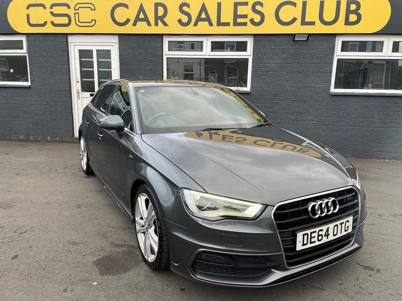 Grey Used 2014 Audi A3 Sportback S-Line Hatchback | £7,295 (Fair price) - Image 1/4