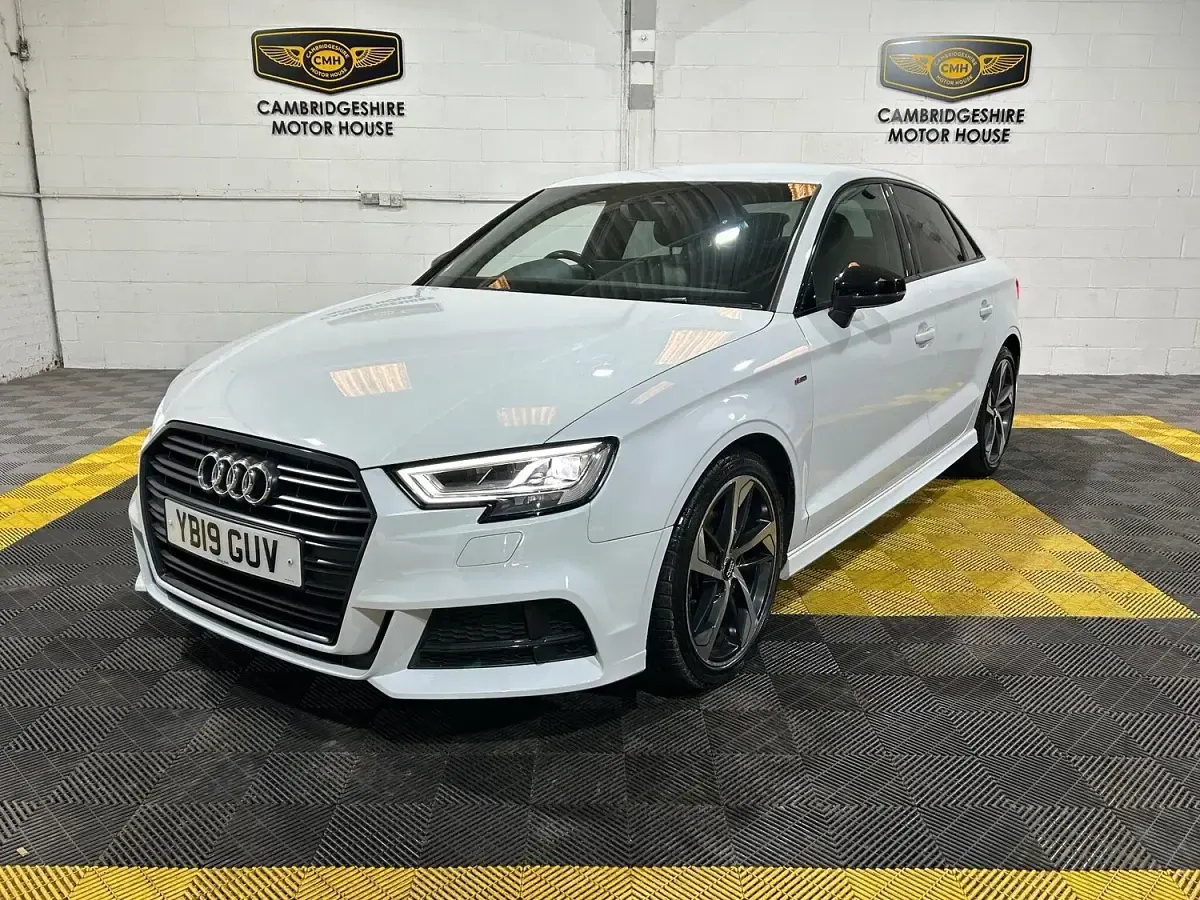 Used Audi A3 Black Edition 116 HP (85 kW) 2019 White Sedan