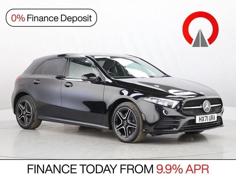 Used Mercedes A250 AMG line 218 HP (160 kW) 2021 Black Hatchback