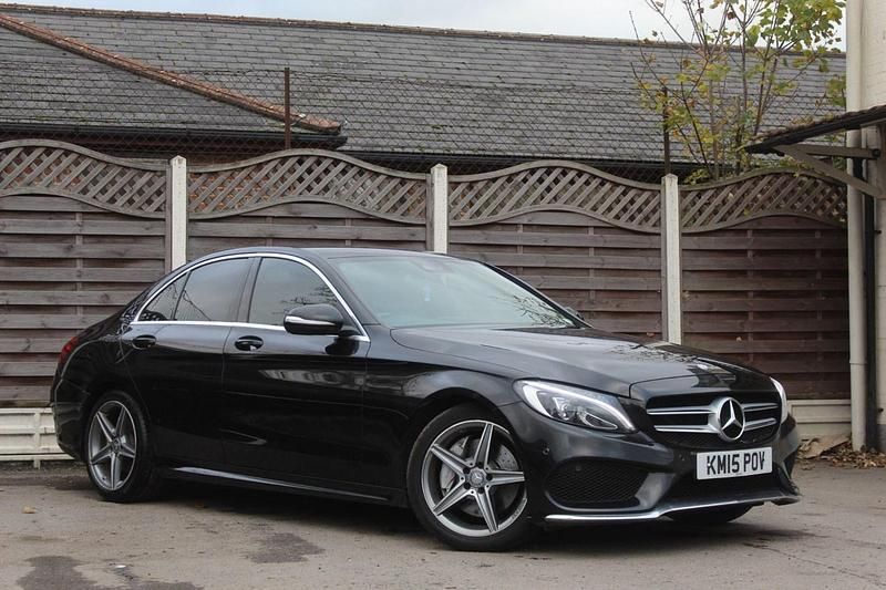 Black Used 2015 Mercedes C250 AMG line Sedan | £12,490 (Fair price) - Image 1/4