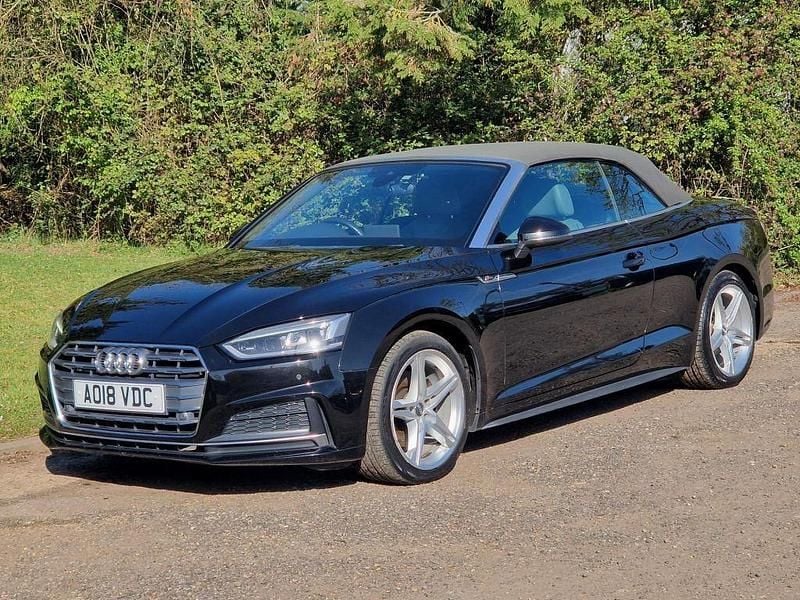 Used Audi A5 Cabriolet S-Line 190 HP (139 kW) 2018 Black Cabriolet