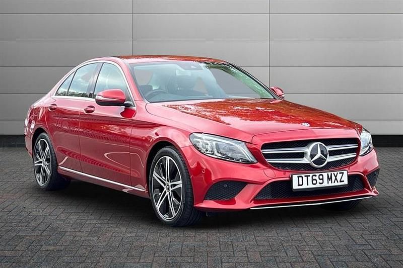 Hyacinth red Used 2020 Mercedes C220 Sport Edition Sedan | £19,899 (Fair price) - Image 1/4