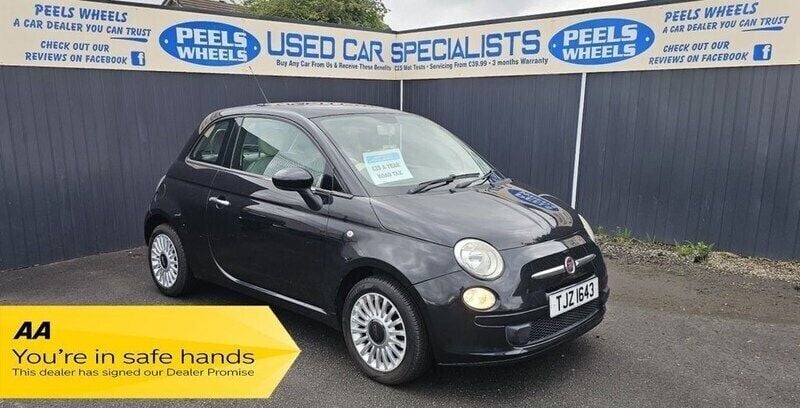 Black Used 2012 Fiat 500 Lounge Hatchback | £2,975 (Fair price) - Image 1/4