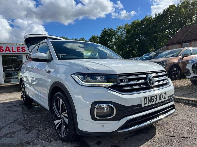 White Used 2019 VW T-Cross R-line SUV | £13,495 (Fair price) - Image 1/3
