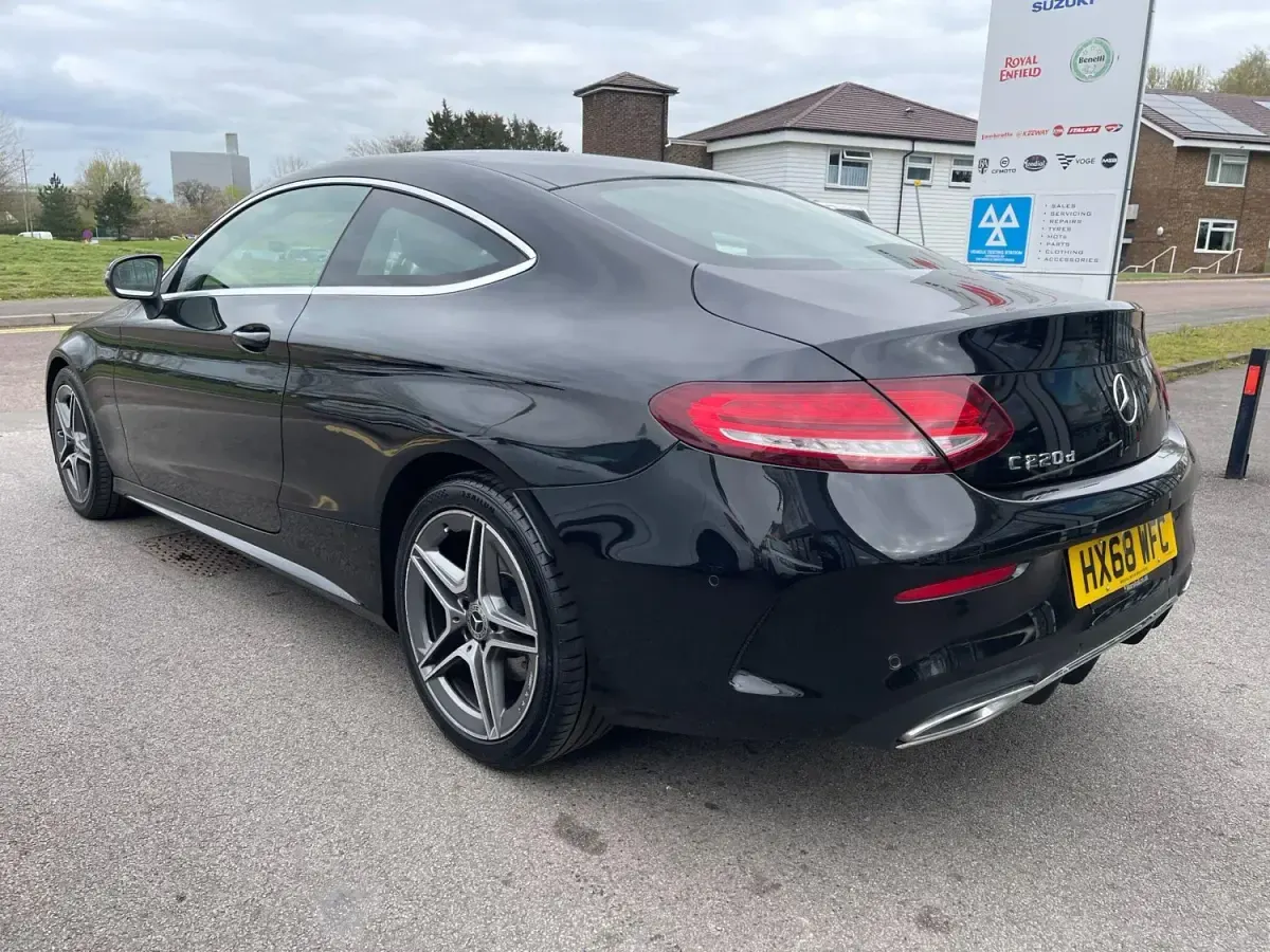 Used Mercedes C220 AMG line 2018 Black Coupe