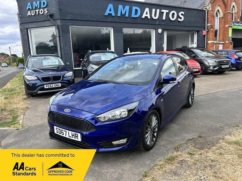 Blue Used 2017 Ford Focus ST-Line Hatchback | £6,995 (Good price) - Image 1/4