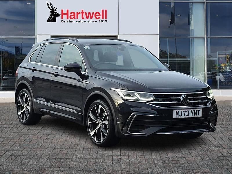 Black Used 2023 VW Tiguan R-line SUV | £26,156 (Fair price) - Image 1/3