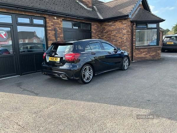 Used Mercedes A180 AMG line 121 HP (88 kW) 2016 Black Hatchback