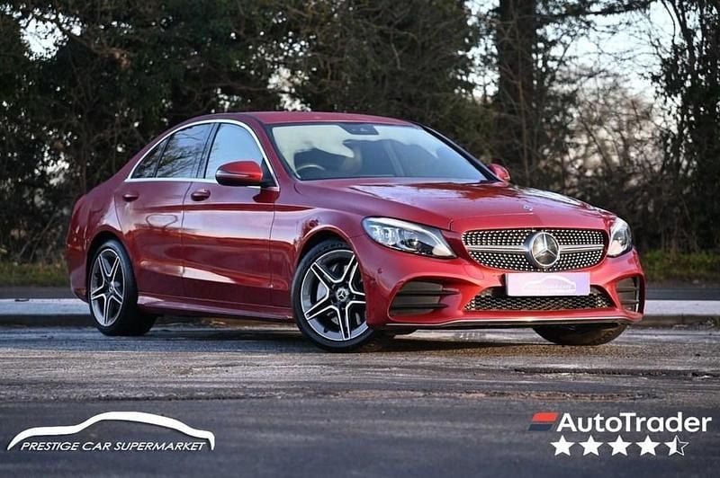 Used Mercedes C300 AMG line 245 HP (180 kW) 2020 Red Sedan