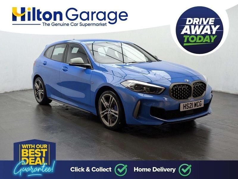 Used BMW M135 Impressive 306 HP (225 kW) 2021 Blue Hatchback