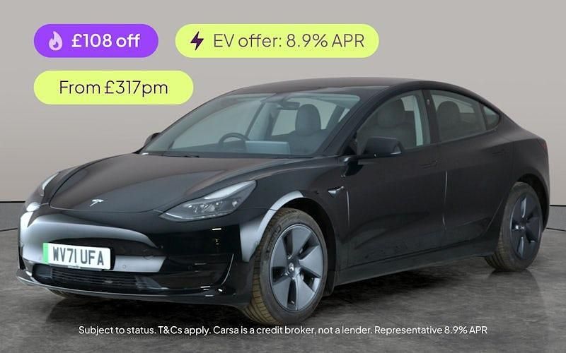 Black Used 2021 Tesla Model 3 Standard Range Plus Sedan | £17,927 (Fair price) - Image 1/3