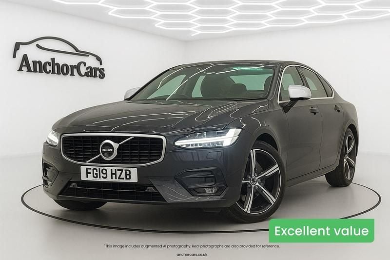 Black Used 2019 Volvo S90 R-Design Sedan | £15,842 (Good price) - Image 1/4
