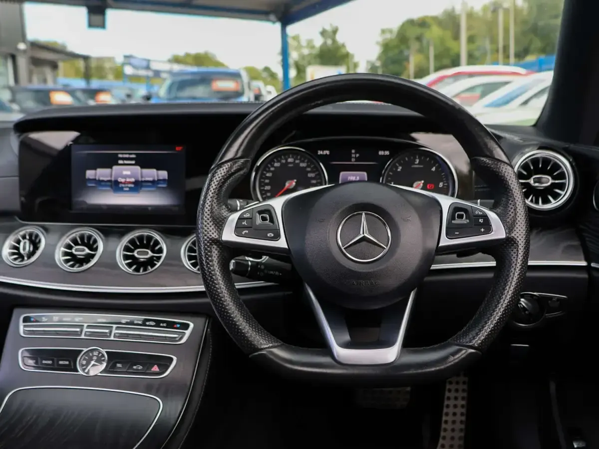 Used Mercedes E220 AMG Line Premium 194 HP (142 kW) 2017 Grey Coupe