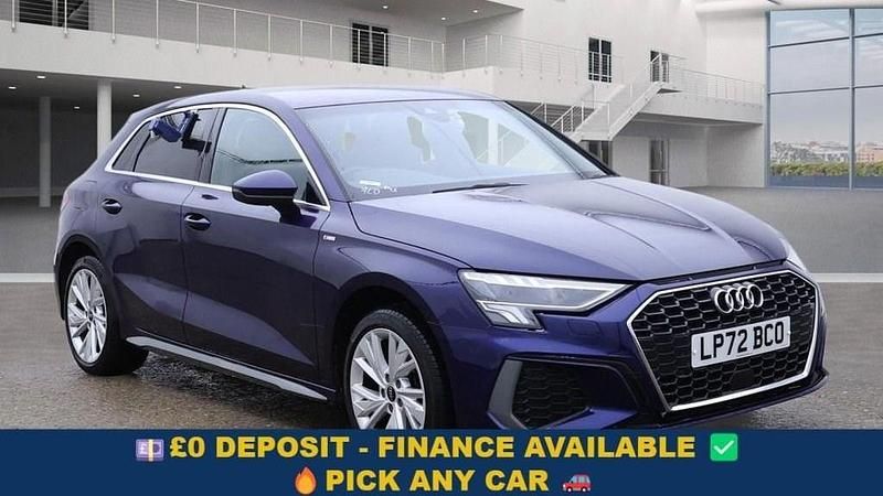 Blue Used 2022 Audi A3 Sportback S-Line Hatchback | £19,049 (Fair price) - Image 1/4