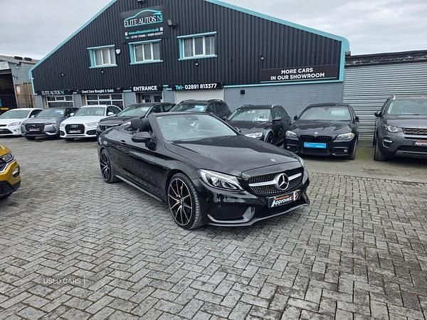Usado Mercedes C220 AMG line 170 HP (125 kW) 2017 Preto Cabrios