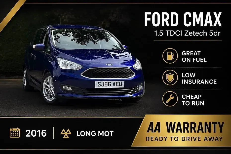 Used Ford Grand C-Max Zetec 118 HP (86 kW) 2016 Blue MPV