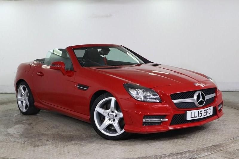 Red Used 2015 Mercedes SLK250 AMG Cabriolet | £9,975 (Good price) - Image 1/4