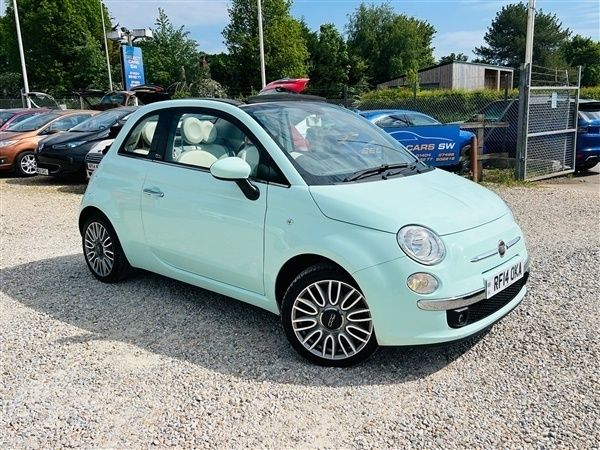 Green Used 2014 Fiat 500 Lounge Cabriolet | £5,495 (Fair price) - Image 1/1