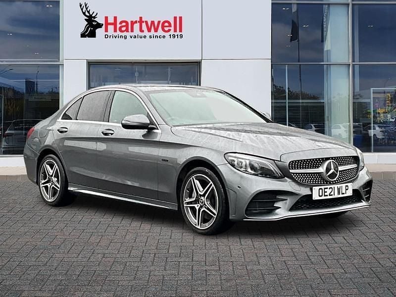 Selenite grey Used 2021 Mercedes C300e AMG line Sedan | £18,699 (Good price) - Image 1/3