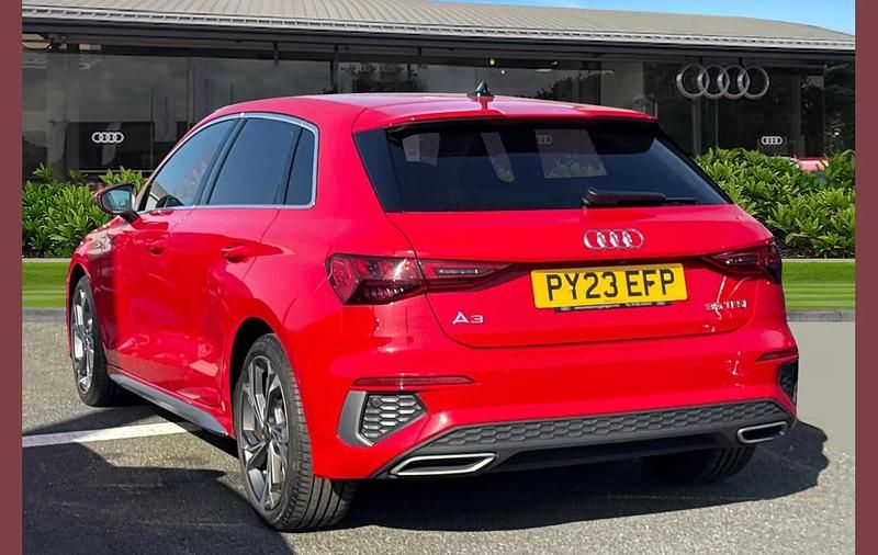 Used Audi A3 S-Line 147 HP (108 kW) 2023 Red Sedan