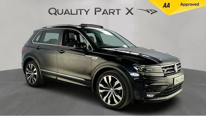Black Used 2020 VW Tiguan R-line SUV | £19,450 (Good price) - Image 1/4