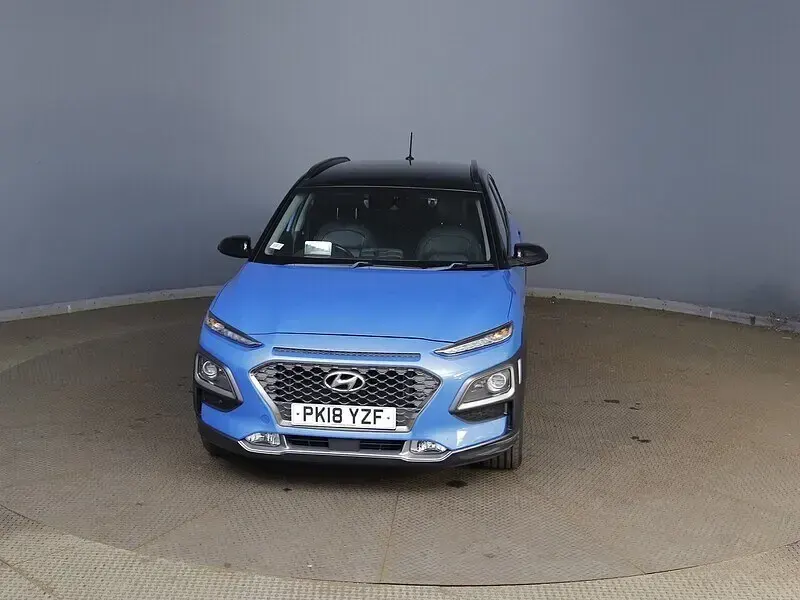 Used Hyundai Kona Premium 177 HP (130 kW) 2018 Metallic blue lagoon (2tr) SUV