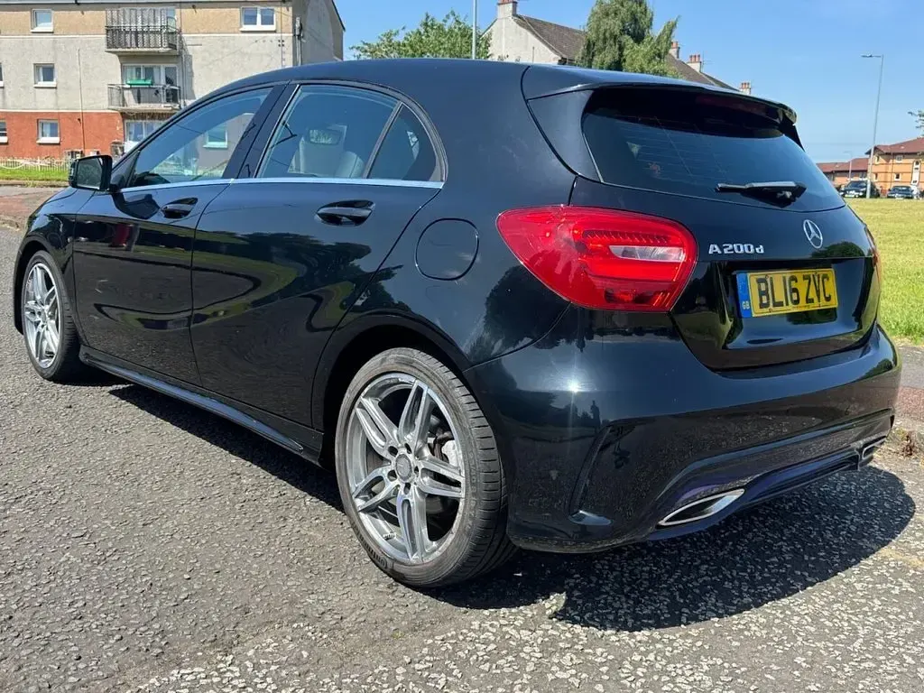 Used Mercedes A200 AMG line 136 HP (100 kW) 2016 Black Hatchback