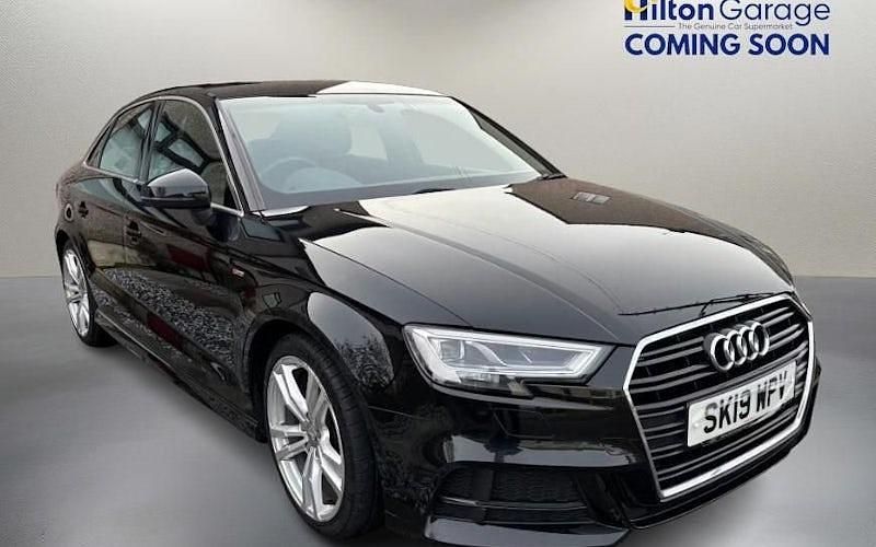Used Audi A3 S-Line 150 HP (110 kW) 2019 Black Sedan
