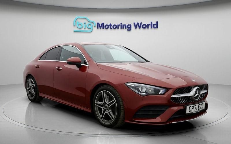 Used Mercedes CLA200 AMG line 163 HP (119 kW) 2021 Red Coupe