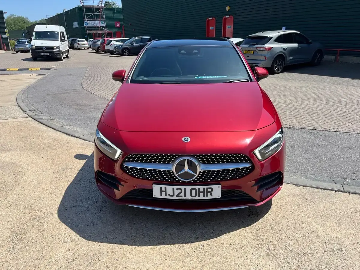 Used Mercedes A250 AMG Line Premium Plus 224 HP (164 kW) 2021 Red Hatchback