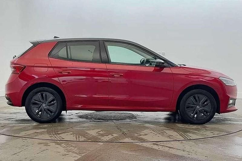 Used Skoda Fabia Design Edition 113 HP (83 kW) 2025 Velvet red metallic black magic pearl effect Hatchback