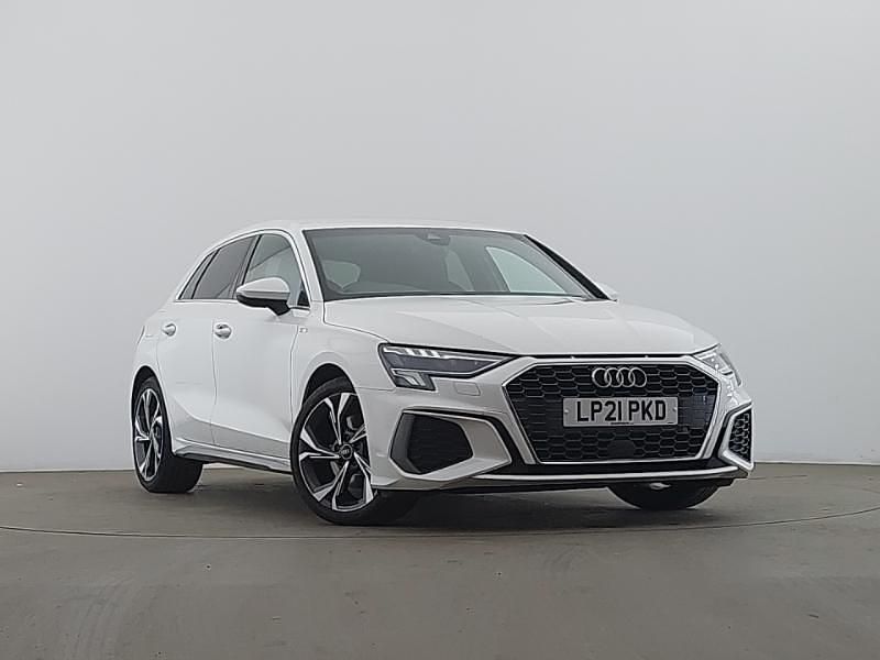 White Used 2021 Audi A3 S-Line Hatchback | £20,498 (Fair price) - Image 1/4