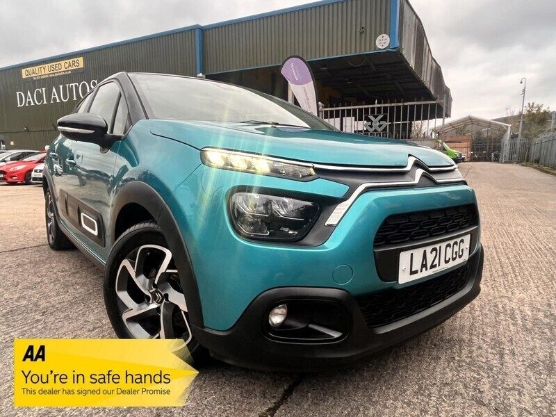 Blue Used 2021 Citroën C3 PureTech Hatchback | £8,495 (Fair price) - Image 1/4