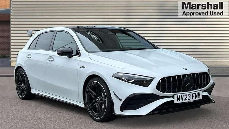 White Used 2023 Mercedes A35 AMG Premium Plus Hatchback | £31,944 (Good price) - Image 1/4