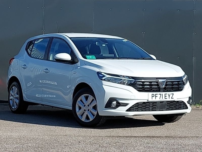 White Used 2021 Dacia Sandero Comfort Hatchback | £11,298 (Fair price) - Image 1/4