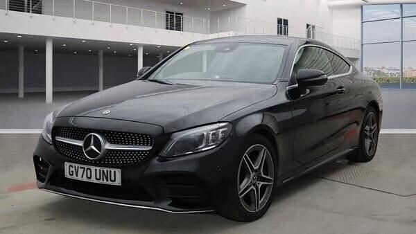Used Mercedes C200 AMG line 2021 Black Coupe